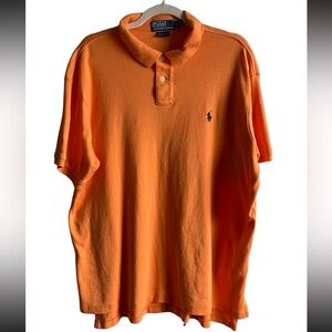 Polo by Ralph Lauren Men's Orange Polo Shirt